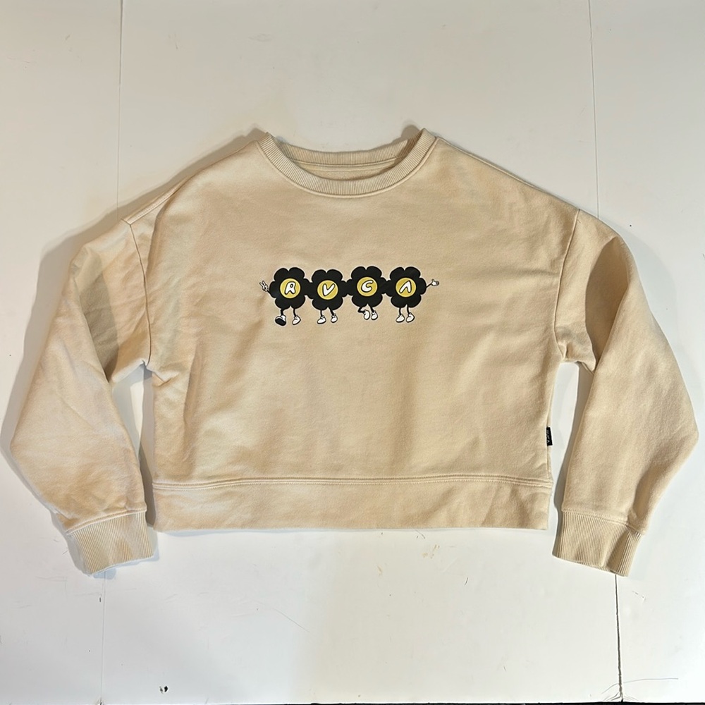 RVCA cream sweatshirt size XS